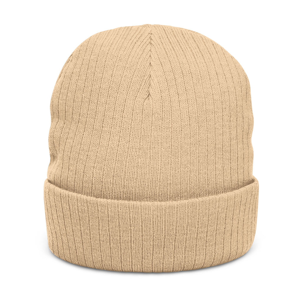 NUVELLISE Bonnet Signature côtelé – Beige