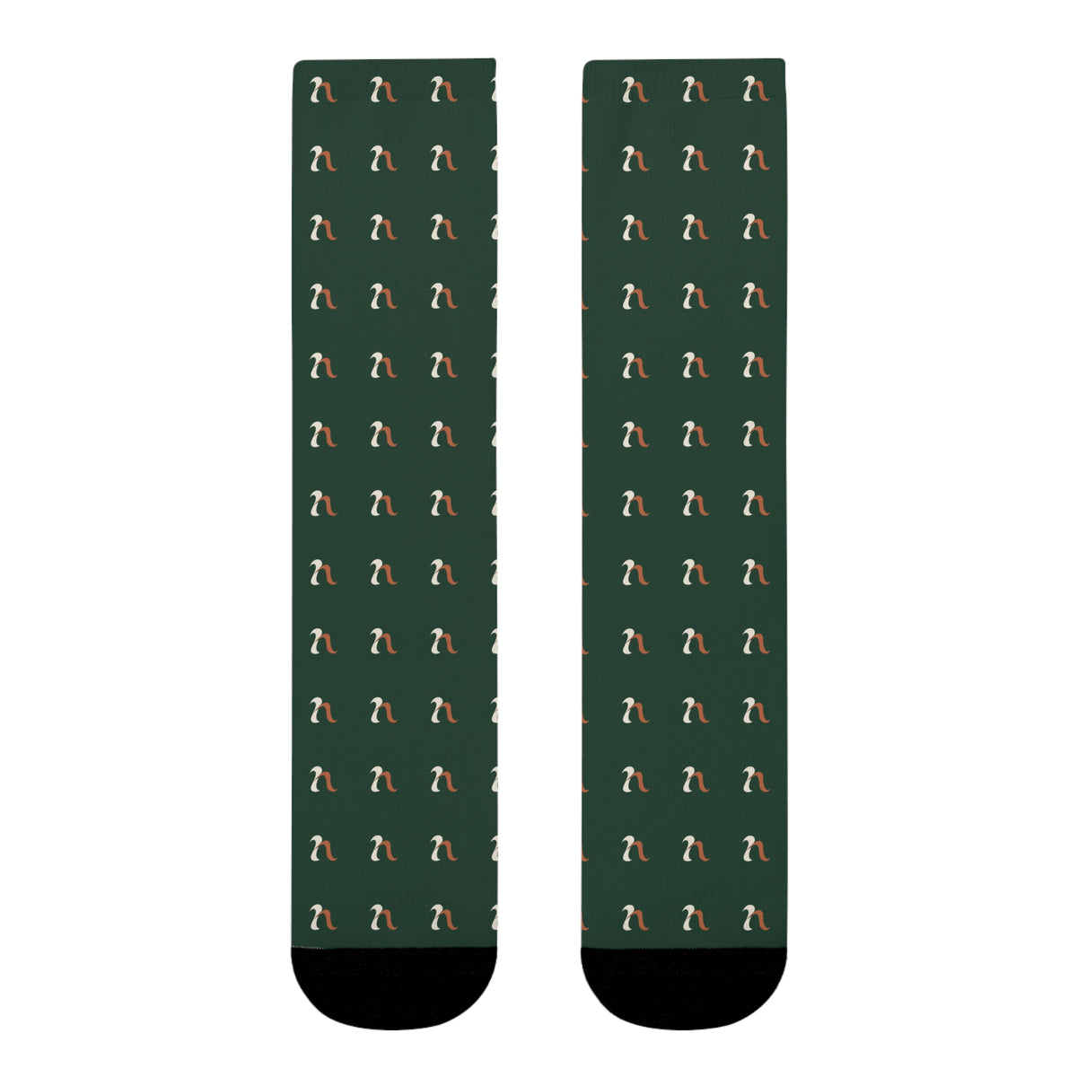NUVELLISE Flow Crew-Socken – Waldgrün