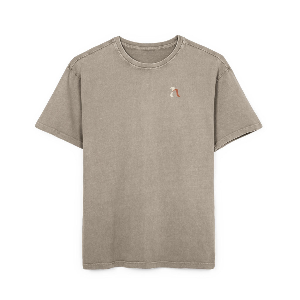 NUVELLISE Flow Washed Oversize T-Shirt – Dunkelkhaki