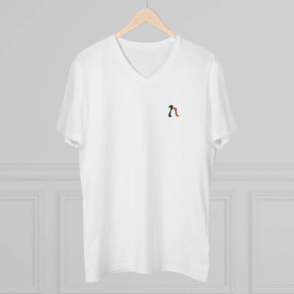 NUVELLISE Flow V-Neck T-Shirt – Weiss