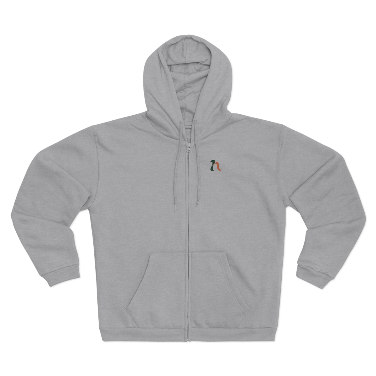 NUVELLISE Flow Zip-Hoodie – Hellgrau