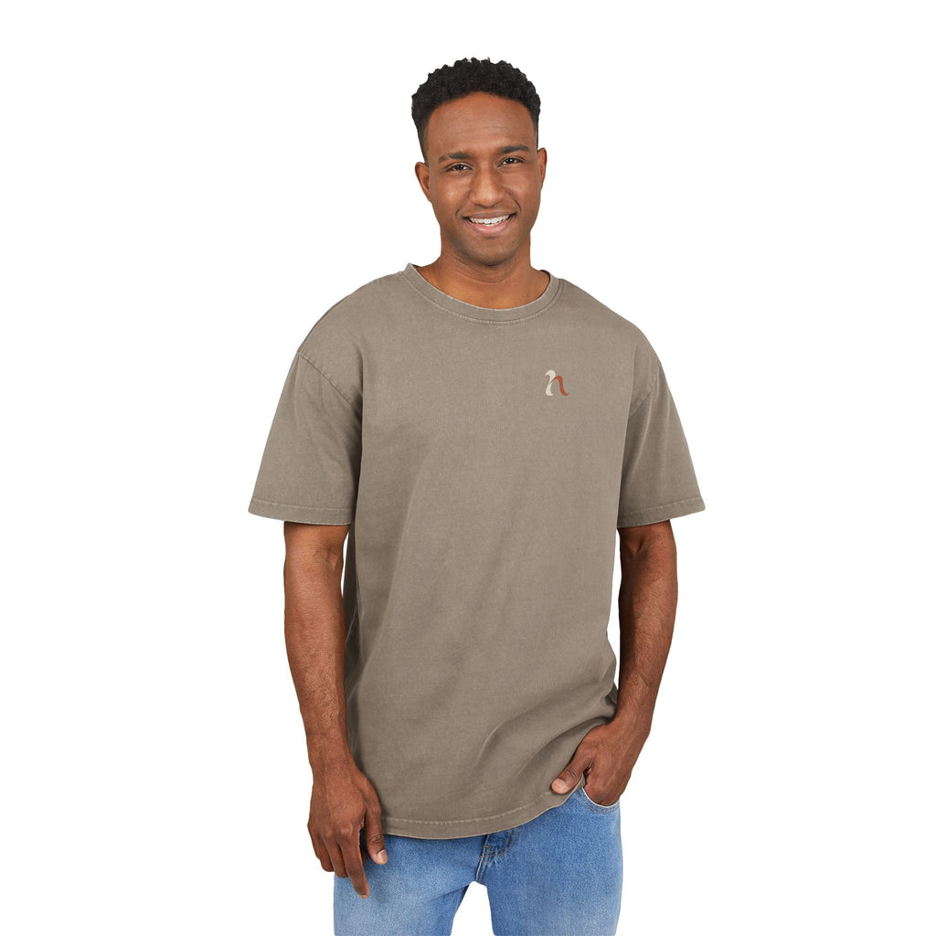 NUVELLISE Flow Washed Oversize T-Shirt – Dunkelkhaki