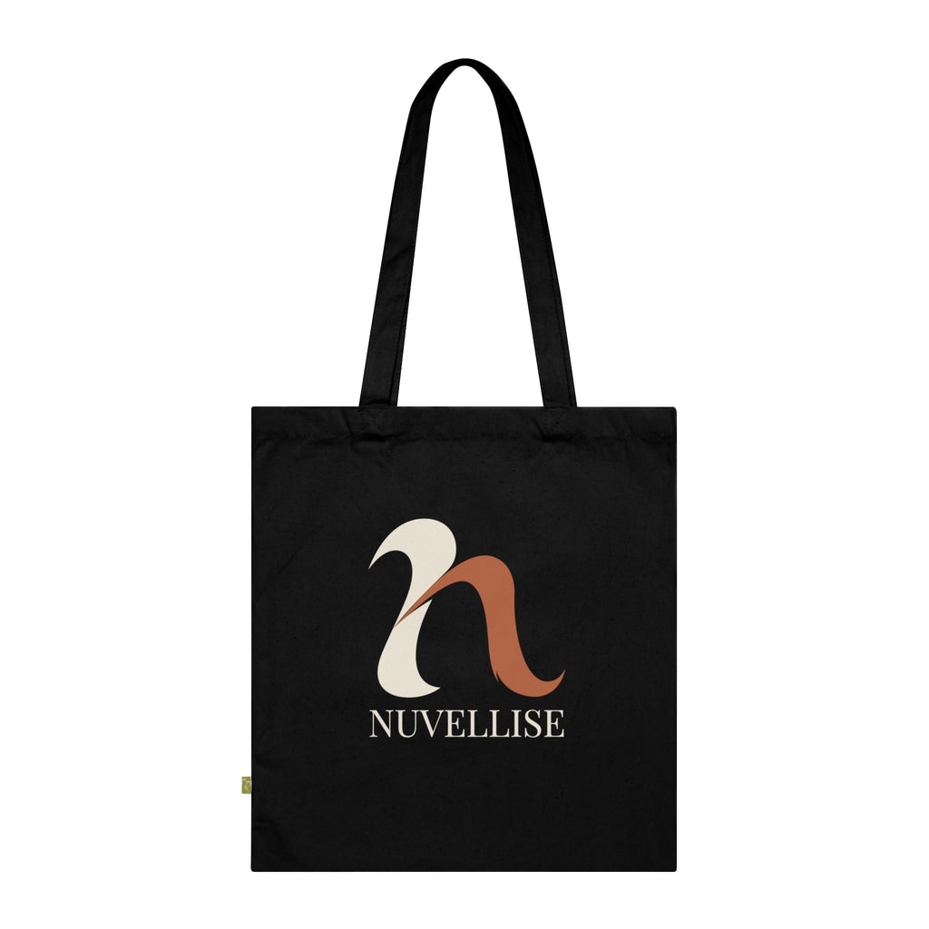 Sac NUVELLISE Flow noir avec motif crème et terracotta – vue de face