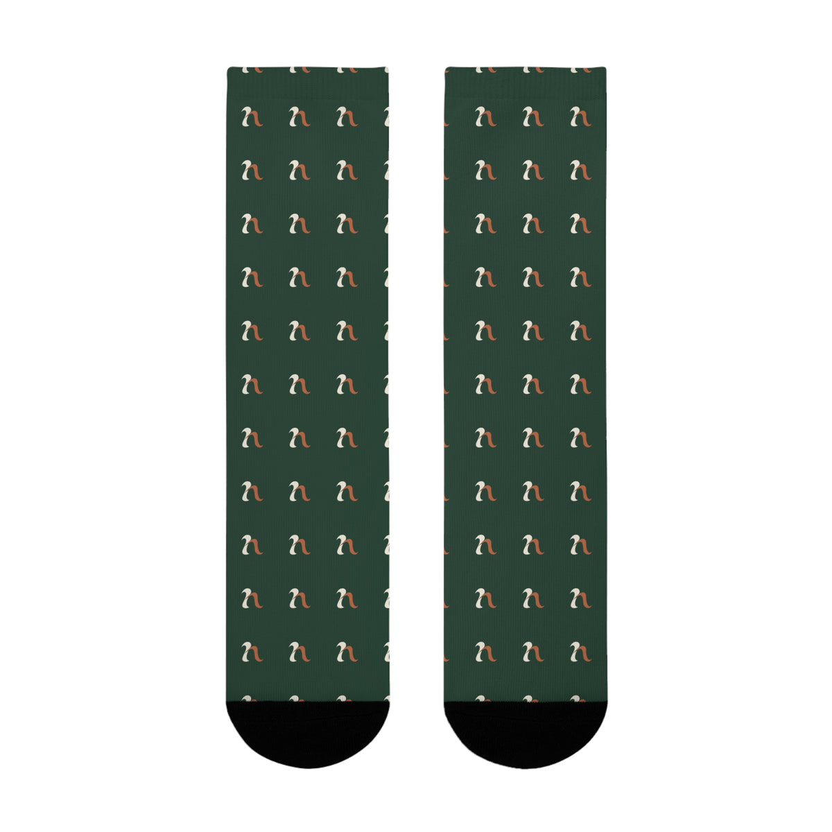 NUVELLISE Flow Crew-Socken – Waldgrün