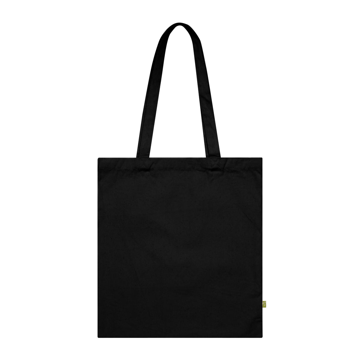 Schwarze NUVELLISE Flow Stofftasche – Rückansicht