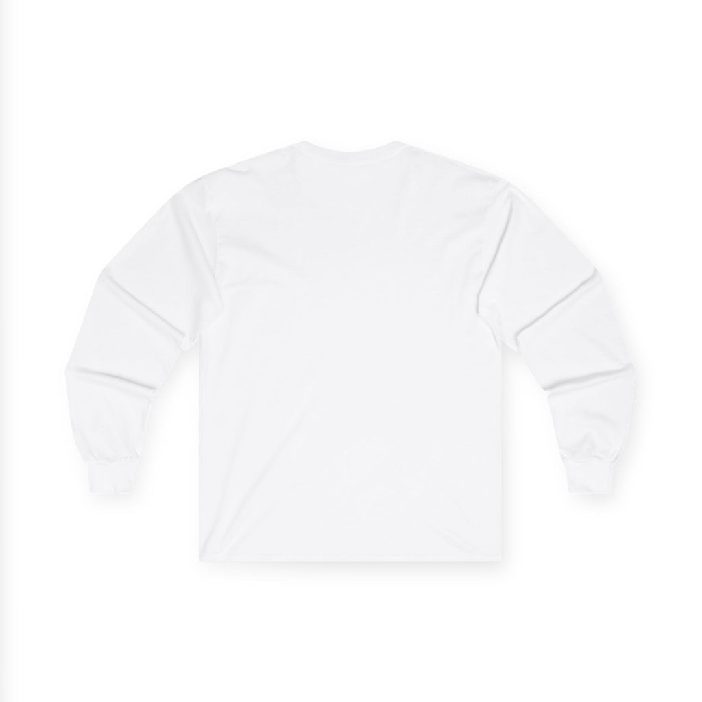 Weisses NUVELLISE Signature Longsleeve – unbedruckte Rückseite