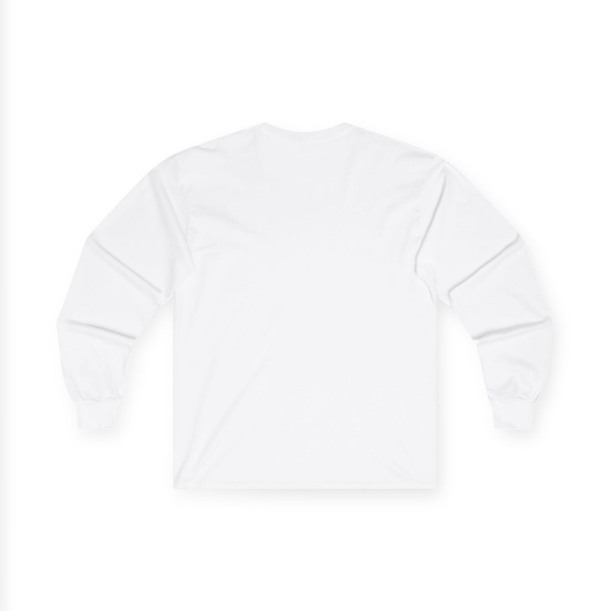 Weisses NUVELLISE Signature Longsleeve – unbedruckte Rückseite