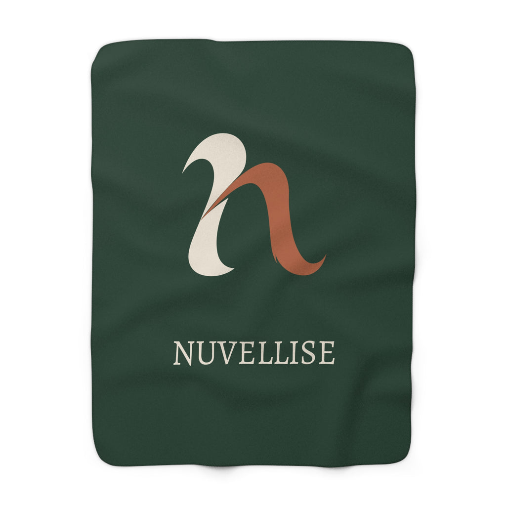 NUVELLISE Flow Sherpa-Kuscheldecke – Waldgrün