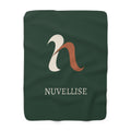 NUVELLISE Flow Sherpa-Kuscheldecke – Waldgrün