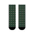 NUVELLISE Flow Crew-Socken – Waldgrün