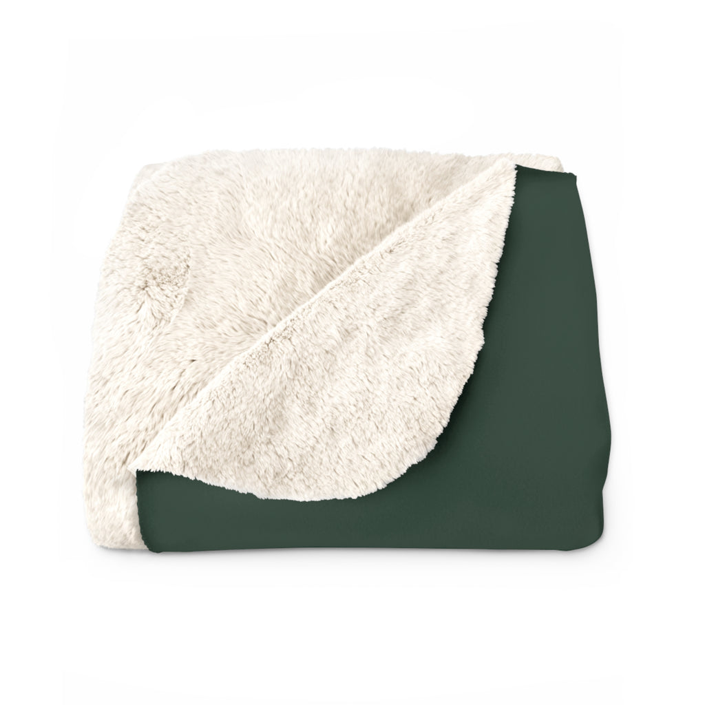NUVELLISE Flow Sherpa-Kuscheldecke – Waldgrün